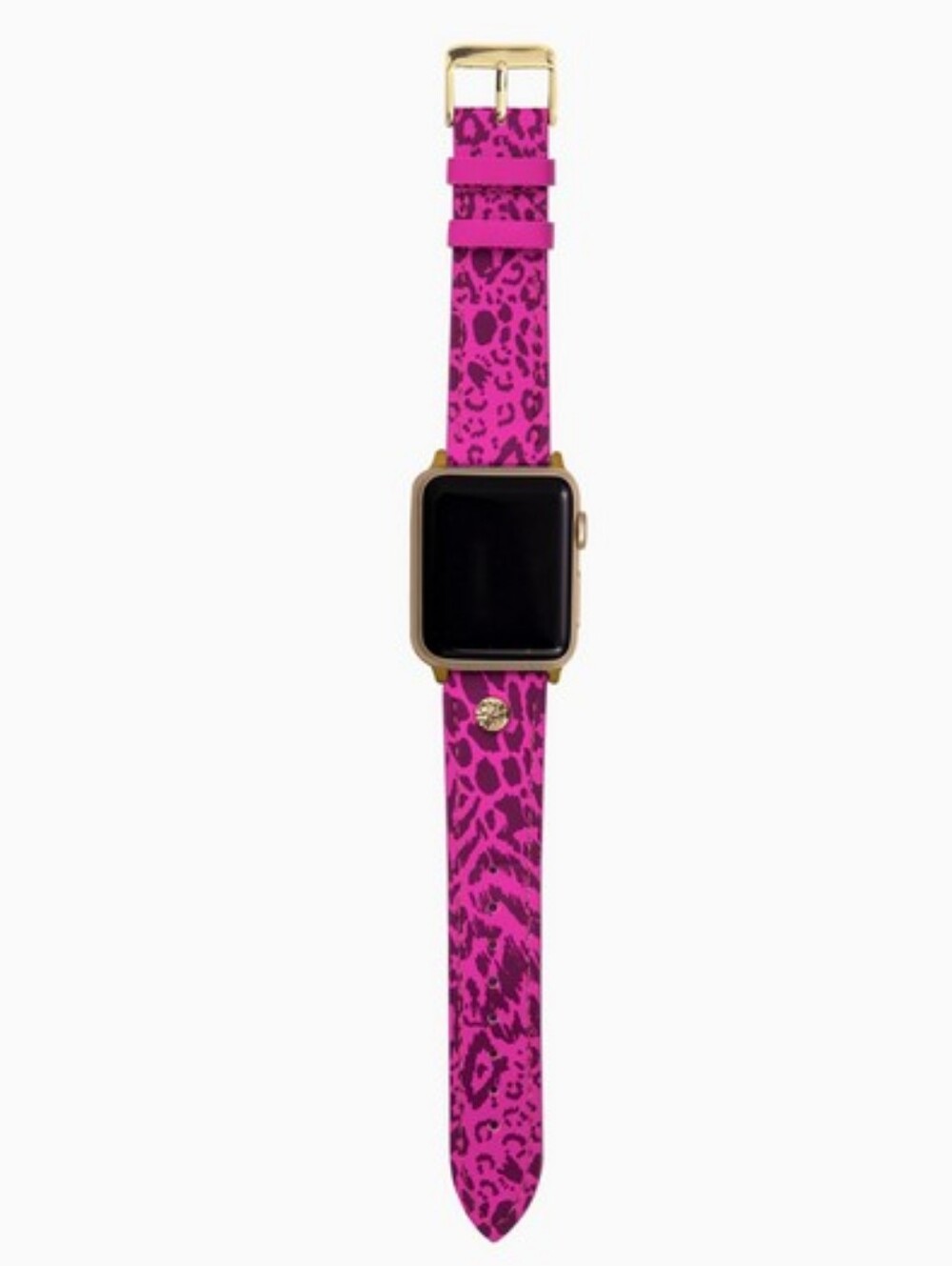 LILLY PULITZER Leather Apple Watch Band in Cerise Pink Pattern Play - Picture 3 of 13